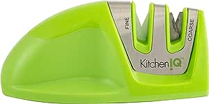 Afiador de Cozinha KitchenIQ Edge Grip, Verde, com 2 Fases
