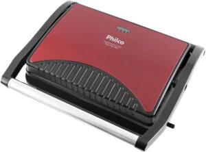 Sanduicheira e grill, Press inox red, 1100w, Vermelho, 220V, Philco
