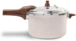 Panela de Pressão Pressure 6,8L Ceramic Life Antiaderente com Fundo de Indução Brinox - Vanilla
