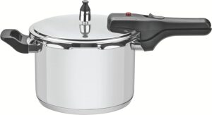 Panela de Pressão Tramontina Brava em Aço Inox com Fundo Triplo 22 cm 6 L
